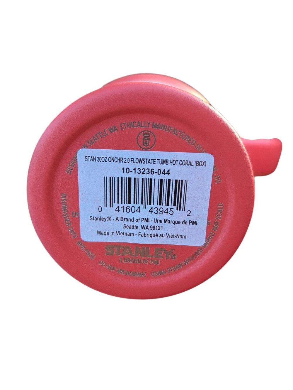 Stanley Quencher H2.0 FlowState Tumbler 30oz Vibrant Hot Coral Accessories Too! - Picture 8 of 8